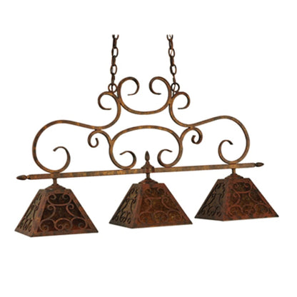 Meyda Tiffany Bandolei 3 Light 42" Wide Linear Pendant
