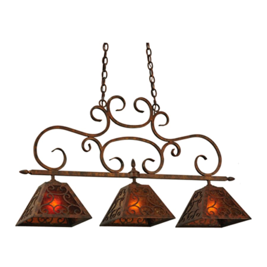 Meyda Tiffany Bandolei 3 Light 42" Wide Linear Pendant