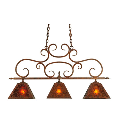 Meyda Tiffany Bandolei 3 Light 42" Wide Linear Pendant