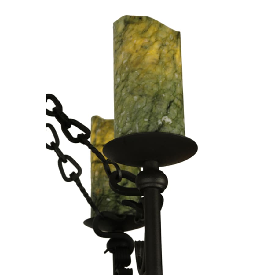 Meyda Tiffany Tudor 15 Light 60" Wide Wrought Iron Candle Style Chandelier