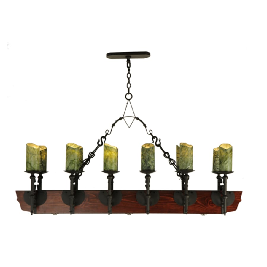 Meyda Tiffany Tudor 15 Light 60" Wide Wrought Iron Candle Style Chandelier