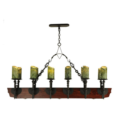 Meyda Tiffany Tudor 15 Light 60" Wide Wrought Iron Candle Style Chandelier