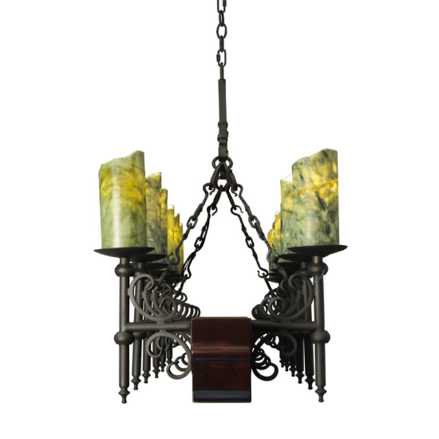 Meyda Tiffany Tudor 15 Light 60" Wide Wrought Iron Candle Style Chandelier