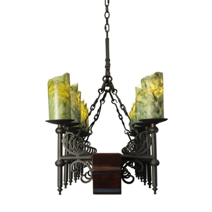 Meyda Tiffany Tudor 15 Light 60" Wide Wrought Iron Candle Style Chandelier