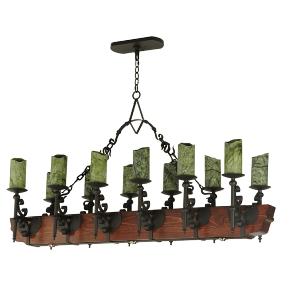 Meyda Tiffany Tudor 15 Light 60" Wide Wrought Iron Candle Style Chandelier