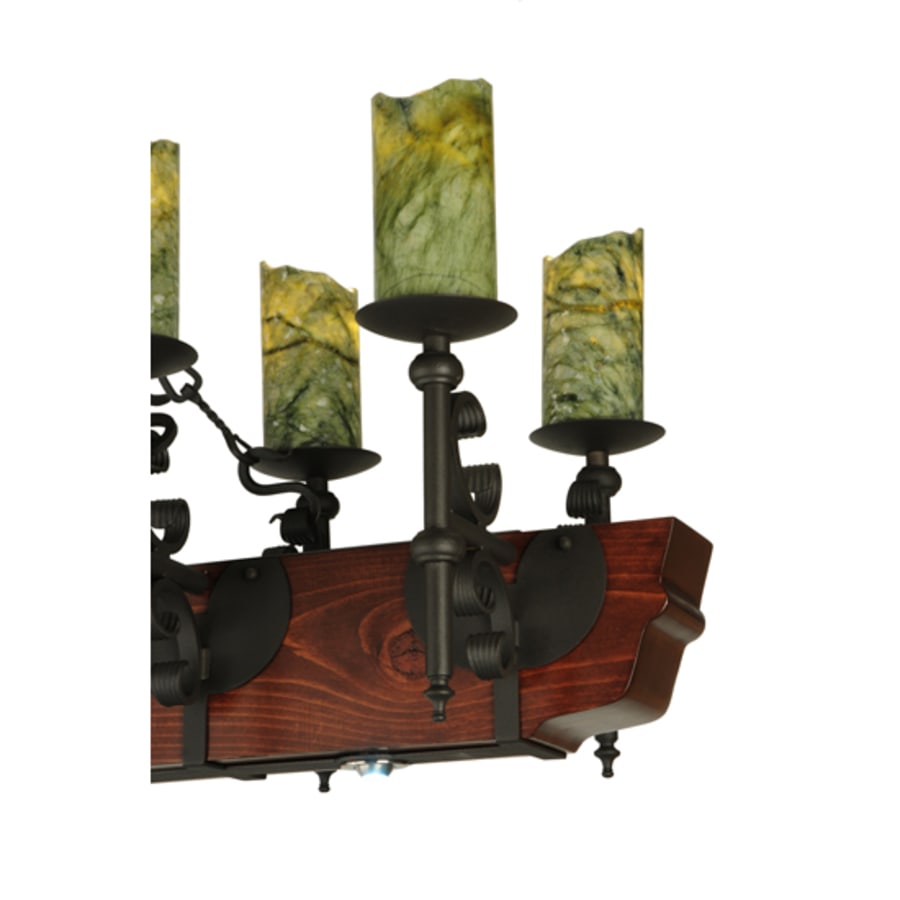 Meyda Tiffany Tudor 15 Light 60" Wide Wrought Iron Candle Style Chandelier