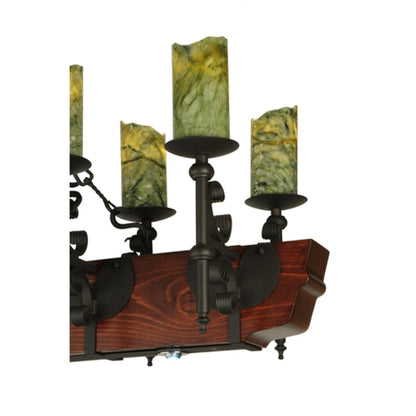 Meyda Tiffany Tudor 15 Light 60" Wide Wrought Iron Candle Style Chandelier