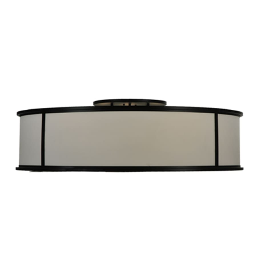Meyda Tiffany Nautilus 10 Light 60" Wide Flush Mount Drum Ceiling Fixture - Antique Iron Gate Finish