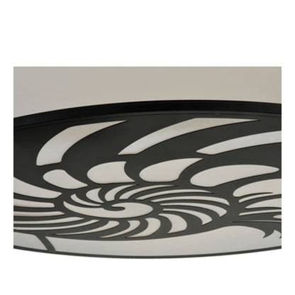Meyda Tiffany Nautilus 10 Light 60" Wide Flush Mount Drum Ceiling Fixture - Antique Iron Gate Finish