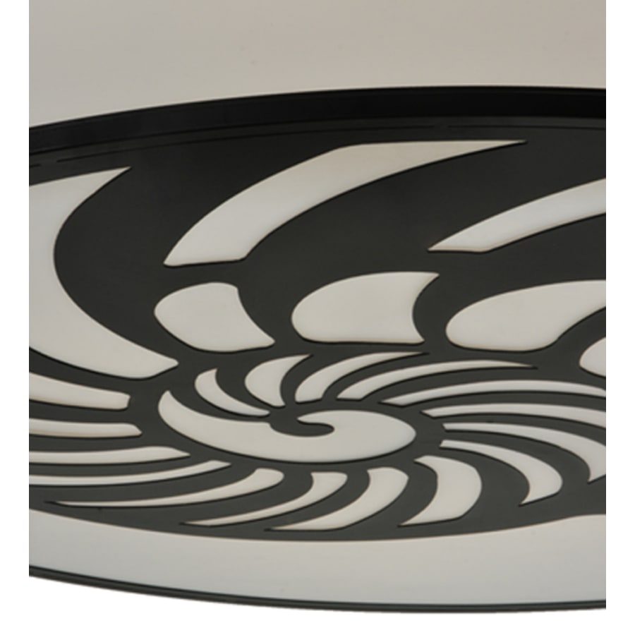Meyda Tiffany Nautilus 10 Light 60" Wide Flush Mount Drum Ceiling Fixture - Antique Iron Gate Finish