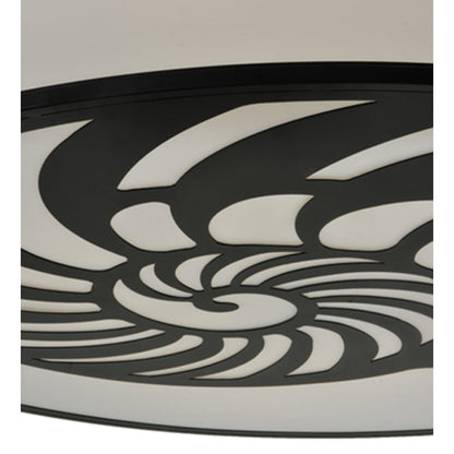Meyda Tiffany Nautilus 10 Light 60" Wide Flush Mount Drum Ceiling Fixture - Antique Iron Gate Finish