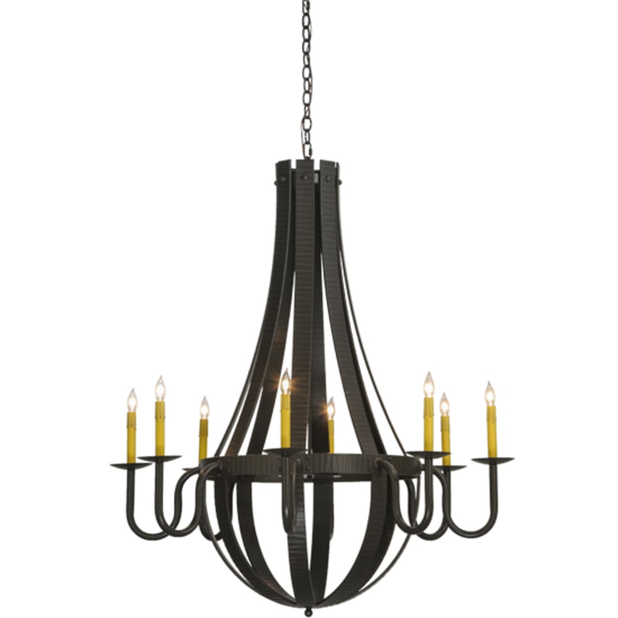 Meyda Tiffany Barrel Stave Metallo 8 Light 42" Wide Taper Candle Style Chandelier