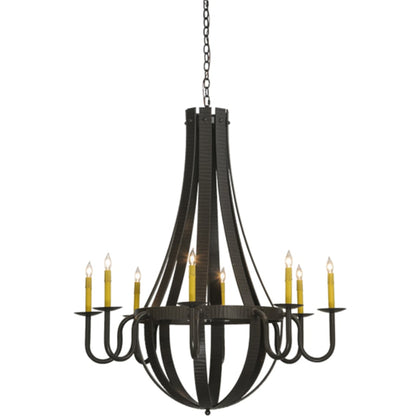 Meyda Tiffany Barrel Stave Metallo 8 Light 42" Wide Taper Candle Style Chandelier