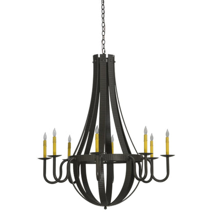 Meyda Tiffany Barrel Stave Metallo 8 Light 42" Wide Taper Candle Style Chandelier