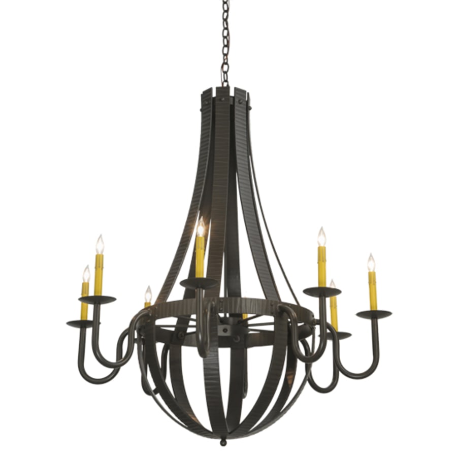 Meyda Tiffany Barrel Stave Metallo 8 Light 42" Wide Taper Candle Style Chandelier