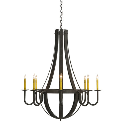 Meyda Tiffany Barrel Stave Metallo 8 Light 42" Wide Taper Candle Style Chandelier