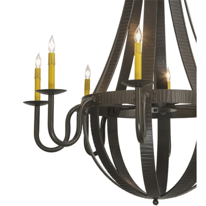 Meyda Tiffany Barrel Stave Metallo 8 Light 42" Wide Taper Candle Style Chandelier