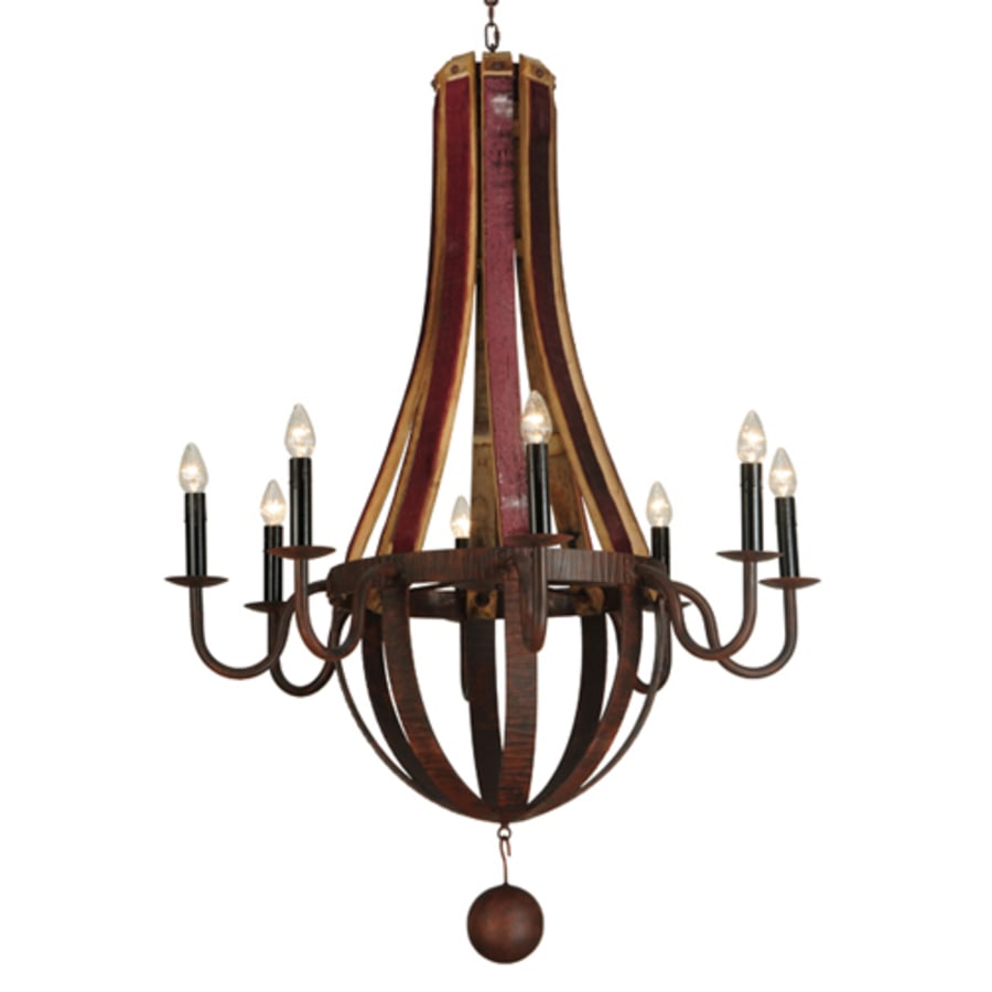Meyda Tiffany Barrel Stave Metallo 8 Light 44" Wide Taper Candle Style Chandelier