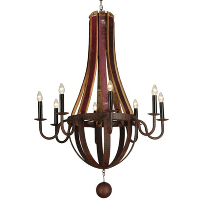 Meyda Tiffany Barrel Stave Metallo 8 Light 44" Wide Taper Candle Style Chandelier