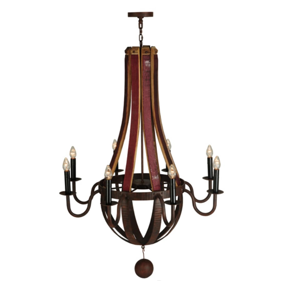 Meyda Tiffany Barrel Stave Metallo 8 Light 44" Wide Taper Candle Style Chandelier