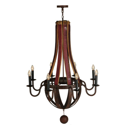 Meyda Tiffany Barrel Stave Metallo 8 Light 44" Wide Taper Candle Style Chandelier