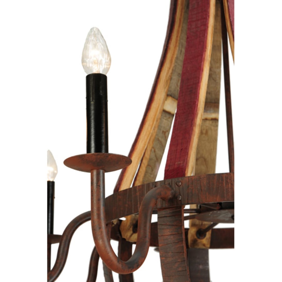 Meyda Tiffany Barrel Stave Metallo 8 Light 44" Wide Taper Candle Style Chandelier