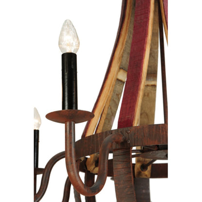 Meyda Tiffany Barrel Stave Metallo 8 Light 44" Wide Taper Candle Style Chandelier