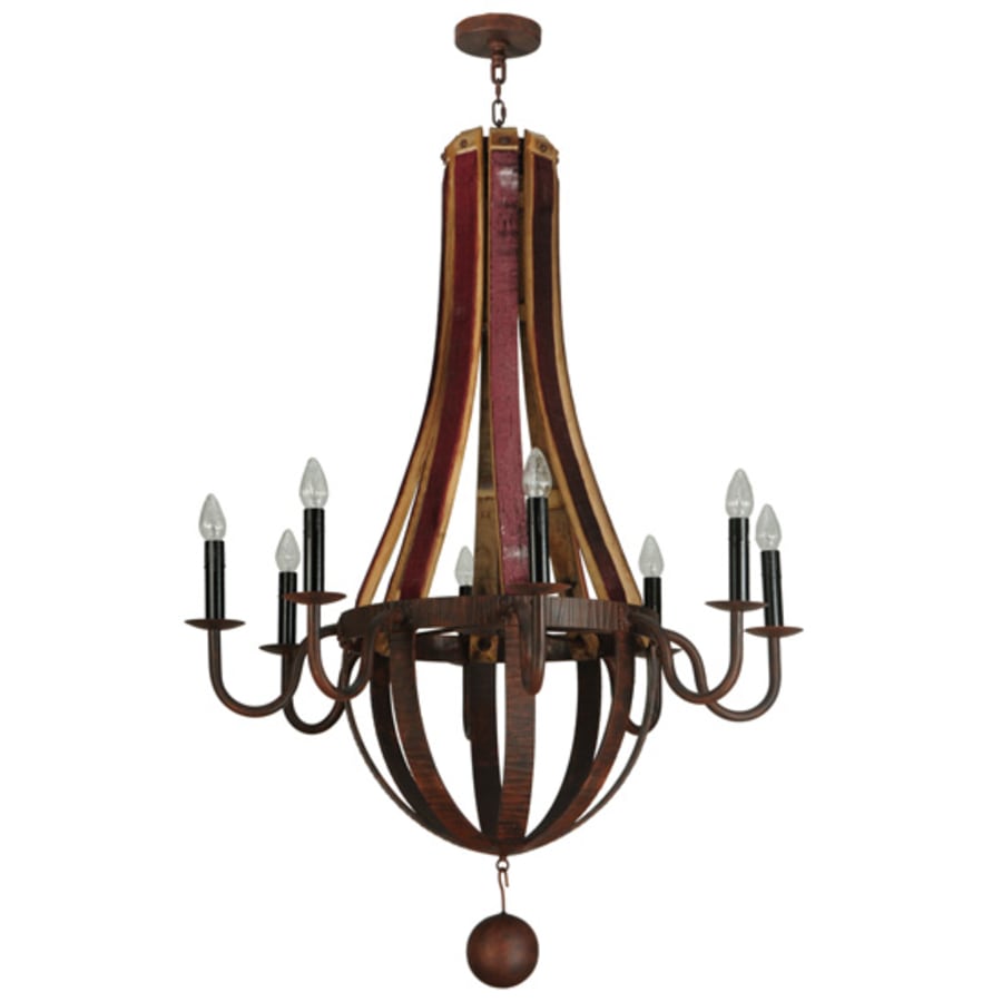 Meyda Tiffany Barrel Stave Metallo 8 Light 44" Wide Taper Candle Style Chandelier