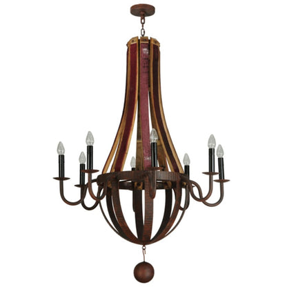 Meyda Tiffany Barrel Stave Metallo 8 Light 44" Wide Taper Candle Style Chandelier