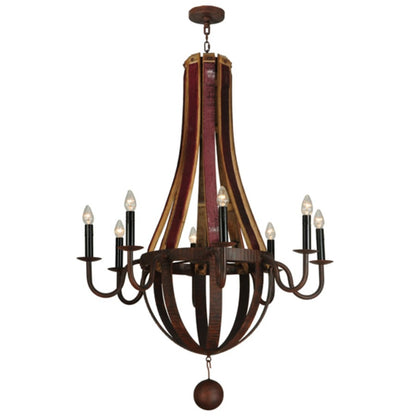 Meyda Tiffany Barrel Stave Metallo 8 Light 44" Wide Taper Candle Style Chandelier