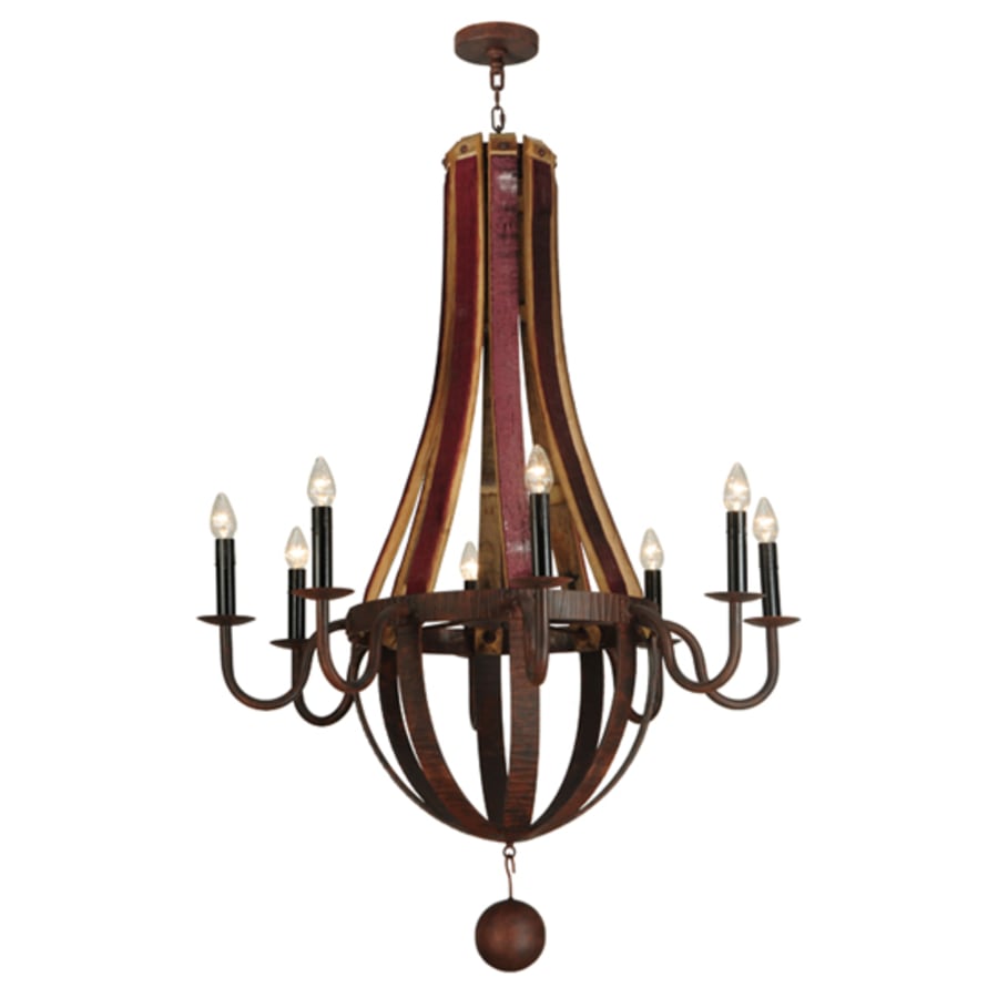 Meyda Tiffany Barrel Stave Metallo 8 Light 44" Wide Taper Candle Style Chandelier