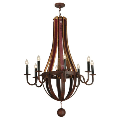 Meyda Tiffany Barrel Stave Metallo 8 Light 44" Wide Taper Candle Style Chandelier