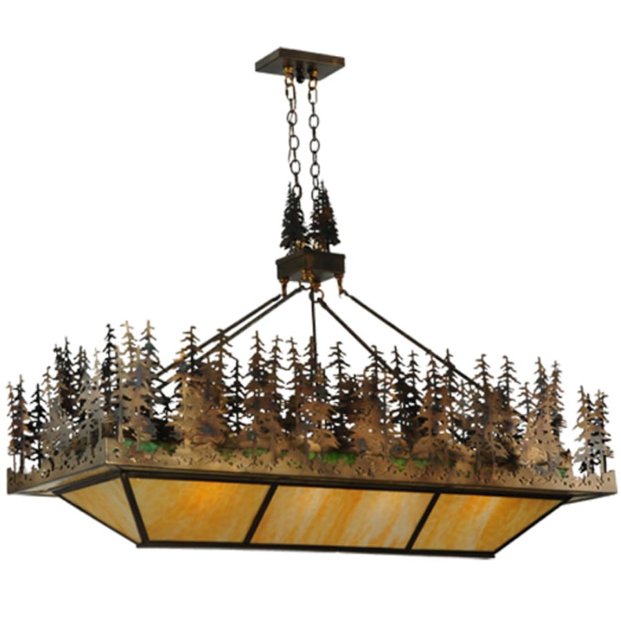 Meyda Tiffany Pine Lake 8 Light 60" Wide Linear Pendant