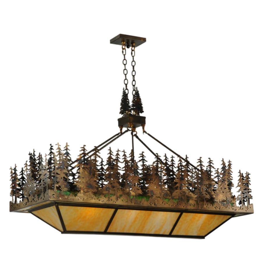 Meyda Tiffany Pine Lake 8 Light 60" Wide Linear Pendant