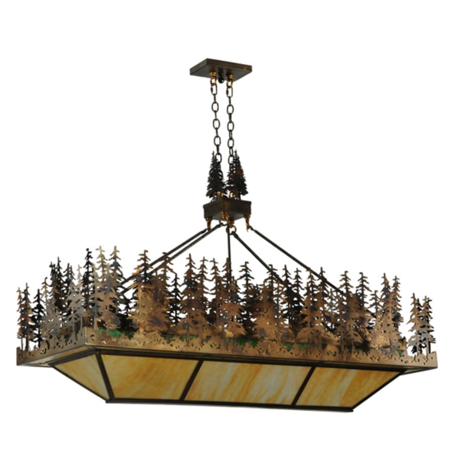 Meyda Tiffany Pine Lake 8 Light 60" Wide Linear Pendant
