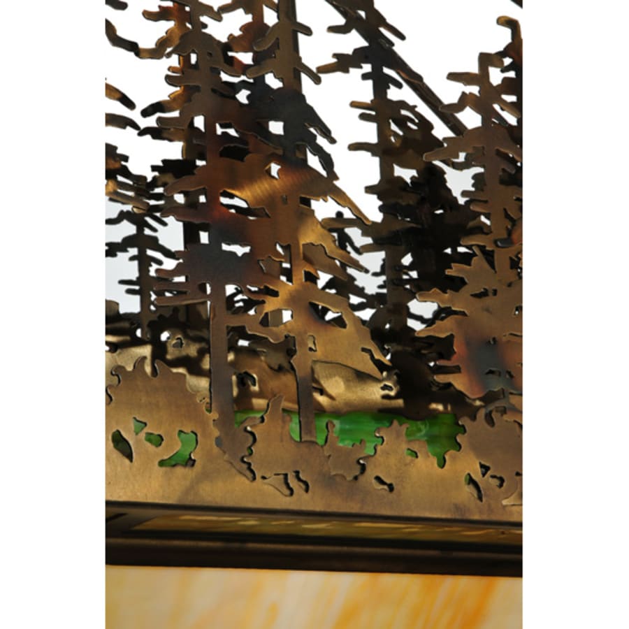 Meyda Tiffany Pine Lake 8 Light 60" Wide Linear Pendant