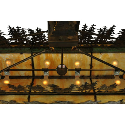 Meyda Tiffany Pine Lake 8 Light 60" Wide Linear Pendant