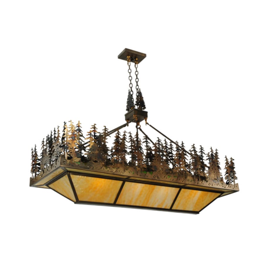 Meyda Tiffany Pine Lake 8 Light 60" Wide Linear Pendant