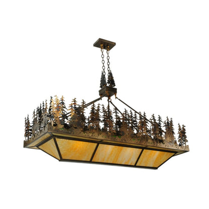 Meyda Tiffany Pine Lake 8 Light 60" Wide Linear Pendant