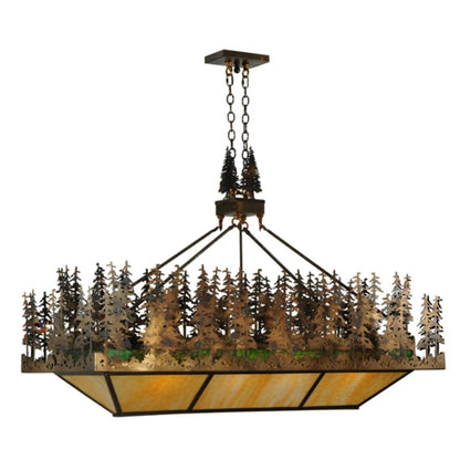 Meyda Tiffany Pine Lake 8 Light 60" Wide Linear Pendant