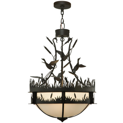 Meyda Tiffany Ducks in Flight 4 Light 24" Wide Pendant