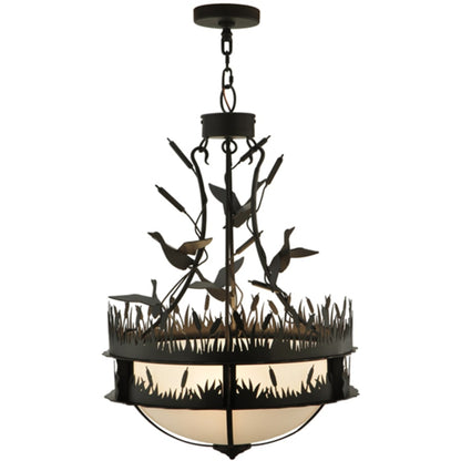 Meyda Tiffany Ducks in Flight 4 Light 24" Wide Pendant