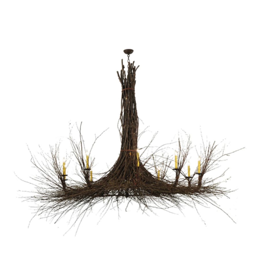 Meyda Tiffany Twigs 10 Light 100" Wide Taper Candle Style Chandelier