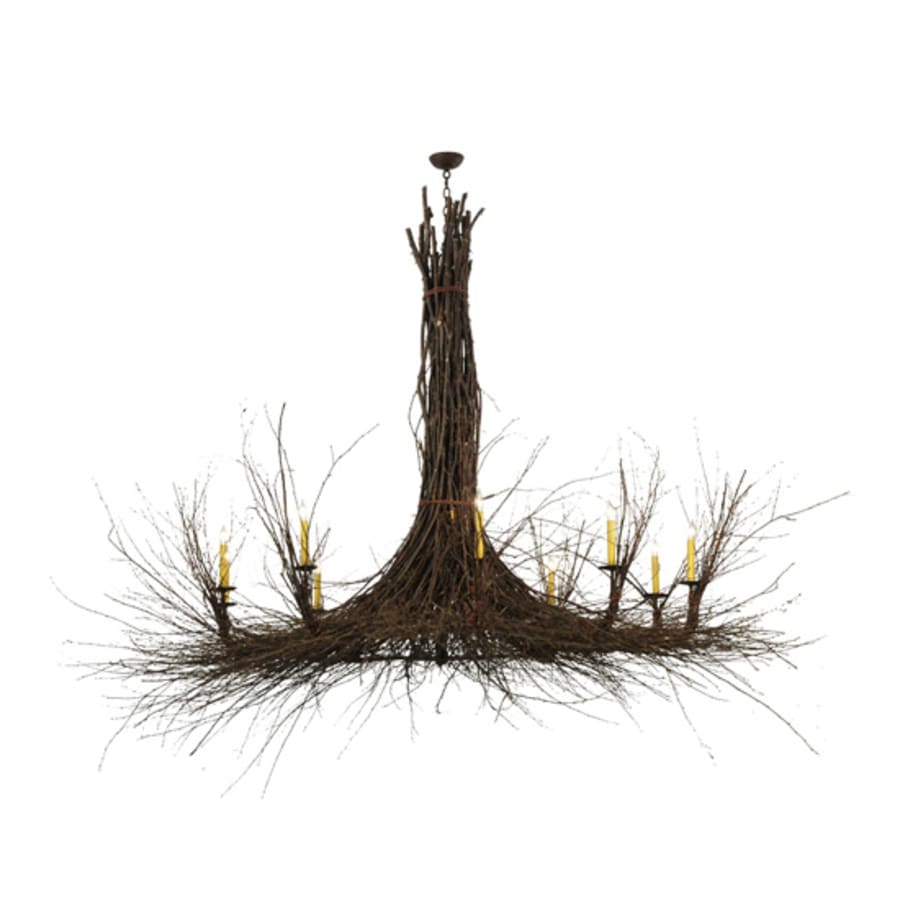 Meyda Tiffany Twigs 10 Light 100" Wide Taper Candle Style Chandelier