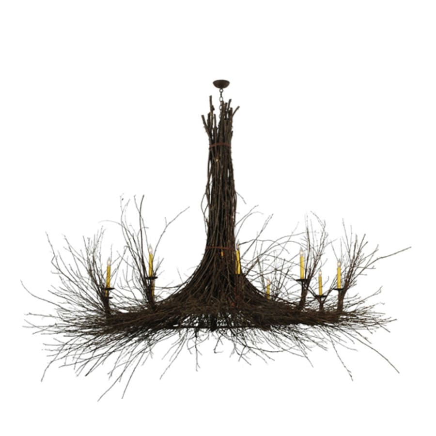 Meyda Tiffany Twigs 10 Light 100" Wide Taper Candle Style Chandelier
