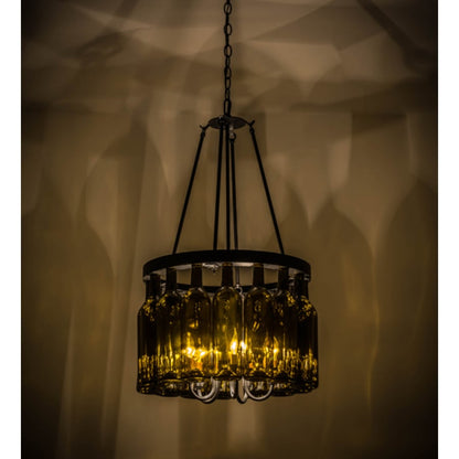 Meyda Tiffany Tuscan Vineyard 5 Light 17" Wide Drum Chandelier