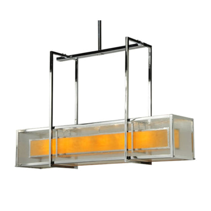 Meyda Tiffany Quadrato 6 Light 54" Wide Linear Pendant