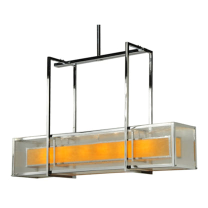 Meyda Tiffany Quadrato 6 Light 54" Wide Linear Pendant