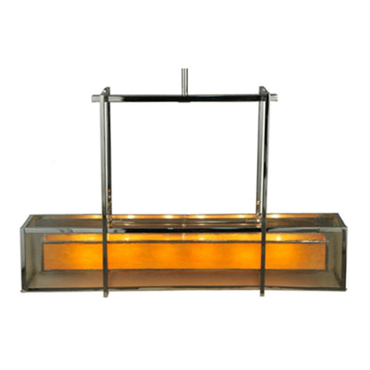 Meyda Tiffany Quadrato 6 Light 54" Wide Linear Pendant