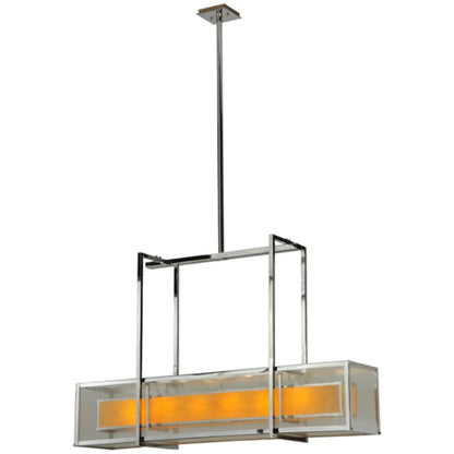 Meyda Tiffany Quadrato 6 Light 54" Wide Linear Pendant